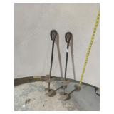 Vintage Iron Ground Anchors / Auger Stakes, Pair
