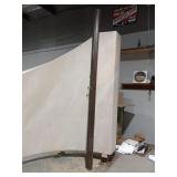 Curved Upholstered Panel w/ Wood Post