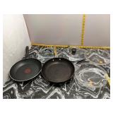 T-fal & Stone-Coat Fry Pans w/ Glass Lids