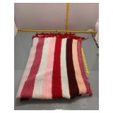 Handmade Crochet Afghan Blanket w/ Fringe