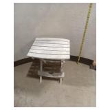 Slatted Wood Folding Side Table