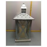 Large Metal Lantern w/ Pillar Candle