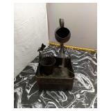 Metal Tabletop Water Fountain w/ Butterfly Decor