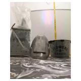 Galvanized Metal Decor Set - 3 Pieces