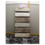 Rustic Wood Slatted Wall Hanging Rack