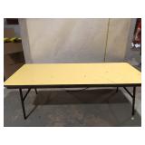 Folding Banquet Table - Yellow Top