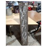 Rustic Wood Welcome Sign - Vertical Barn Board