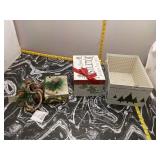 Christmas Decor Lot - Boxes, Bell Cluster, Gift...