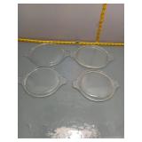 Pyrex Clear Glass Casserole Lids - Set of 4