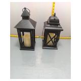 Decorative Metal Lanterns with LED Candles