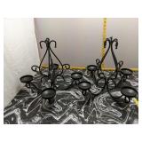 Black Wrought Iron Candelabra Set of 2