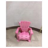 Kids Pink Plastic Adirondack Chair