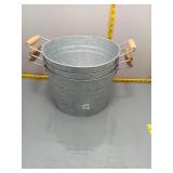 Galvanized Metal Tub w/ Wood Handles