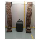 Decorative Metal Wall Sconces & Ceramic Jar
