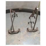 Vintage Cast Iron Ladder Jacks - Pair