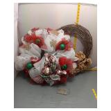 Christmas Wreath & Burlap Grapevine Wreath Set