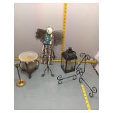 Home Decor Lot - Angel, Lantern, Candle Holders