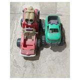 Toy Vehicles - Monster Truck & Military Jeep