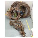 Grapevine Wreaths & Berry Garland