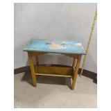 Vintage Wood Side Table w/ Lower Shelf
