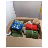 Burlap Ribbon Rolls Assorted Lot