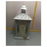 Large Metal Candle Lantern w/ Candle