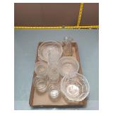Vintage Clear Pressed Glass Assortment