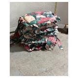 6 Breckenridge Green Floral Chair Cushions