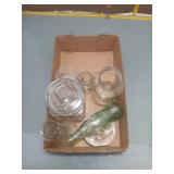 Vintage Glass Bottles & Jars Collection - 7pc