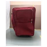 Red Soft-Side Rolling Luggage Suitcase