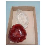2 Vintage Glass Serving Dishes
