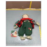 Vintage Santa Elf Doll & Coca-Cola Coaster