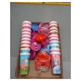 Character Plastic Cups w/ Lids - Lot