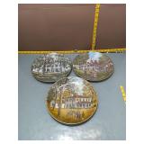 Vintage Collector Plates - Historic Homes Set of 3