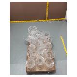 Crystal Cut Glass Stemware & Sherbet Set