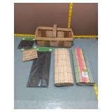 Bamboo Placemats & Wood Basket