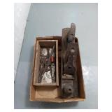 Vintage Hand Plane, Drill Bits & Small Tools Lot