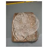 Vintage Clear Glass Serving Dishes Set of 4