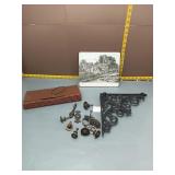 Vintage Hardware, Placemats & Cast Iron Bracket