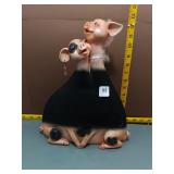 Novelty Pig Couple Figurine - Dancing Dress