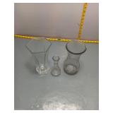 Glass Vases - Set of 3, Assorted Styles