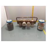 Vintage Jar Caddy + Miracle Whip Jars w/ Hardware