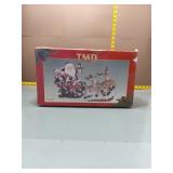 TMD Designs Santa Sleigh Reindeer Figurine Set