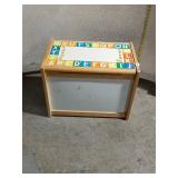 Kids Wooden Toy Box w/ Alphabet Lid