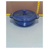 Anchor Ovenware Blue Glass Casserole w/ Lid