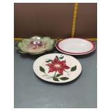 Vintage Decorative Plates & Serving Dish