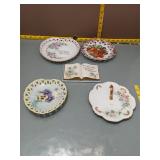 Vintage Hand-Painted Porcelain Plates & Decor