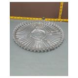 Clear Glass Divided Relish/Serving Tray