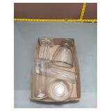 Clear Glass Assorted Drinkware Lot