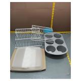 Kitchen Lot - Muffin Pan, Wire Rack, Baking Dish